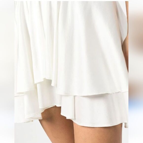 NWT Forte_forte Ruffle Front Mini Skirt Silk Blend - Picture 3 of 12